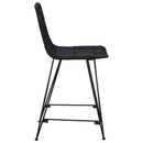 vidaXL Bárszék 2 pcs Fekete 44 x 54 x 96 cm Rattan és acél