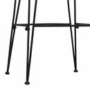 vidaXL Bárszék 2 pcs Fekete 44 x 55 x 109 cm Rattan és acél