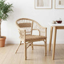 vidaXL Összecsukható Szék Természetes 60 x 60 x 81 cm Rattan