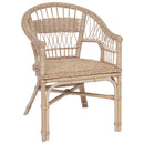 vidaXL Összecsukható Szék Természetes 60 x 60 x 81 cm Rattan