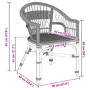 vidaXL Összecsukható Szék Természetes 60 x 60 x 81 cm Rattan