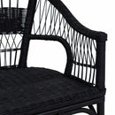 vidaXL Összecsukható Szék Fekete 60 x 60 x 81 cm Rattan