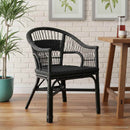 vidaXL Összecsukható Szék Fekete 60 x 60 x 81 cm Rattan