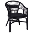 vidaXL Összecsukható Szék Fekete 60 x 60 x 81 cm Rattan