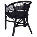 vidaXL Összecsukható Szék Fekete 60 x 60 x 81 cm Rattan