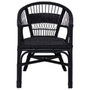 vidaXL Összecsukható Szék Fekete 60 x 60 x 81 cm Rattan