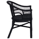 vidaXL Összecsukható Szék Fekete 60 x 60 x 81 cm Rattan