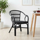 vidaXL Összecsukható Szék Fekete 58 x 60 x 81 cm Rattan