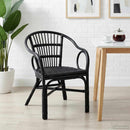 vidaXL Összecsukható Szék Fekete 58 x 60 x 81 cm Rattan