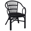 vidaXL Összecsukható Szék Fekete 58 x 60 x 81 cm Rattan