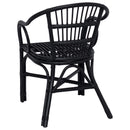 vidaXL Összecsukható Szék Fekete 58 x 60 x 81 cm Rattan