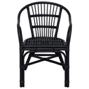 vidaXL Összecsukható Szék Fekete 58 x 60 x 81 cm Rattan