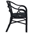 vidaXL Összecsukható Szék Fekete 58 x 60 x 81 cm Rattan