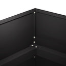 vidaXL Kerti cserép Fekete 280 x 80 x 60 cm Hidegen hengerelt acél