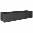 vidaXL Kerti cserép Fekete 280 x 80 x 60 cm Hidegen hengerelt acél