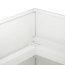 vidaXL Kerti cserép Fehér 280 x 80 x 60 cm Hidegen hengerelt acél