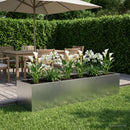 vidaXL Kerti cserép Ezüst 280 x 80 x 60 cm Rozsdamentes Acél