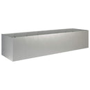 vidaXL Kerti cserép Ezüst 280 x 80 x 60 cm Rozsdamentes Acél