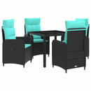 vidaXL Kültéri étkező szett 5 pcs polirattan