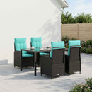 vidaXL Kültéri étkező szett 5 pcs polirattan