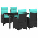 vidaXL Kültéri étkező szett 5 pcs polirattan