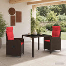 vidaXL Kültéri étkező szett 3 pcs polirattan