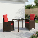 vidaXL Kültéri étkező szett 3 pcs polirattan