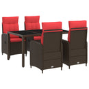 vidaXL Kültéri étkező szett 5 pcs polirattan