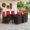 vidaXL Kültéri étkező szett 7 pcs polirattan