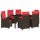 vidaXL Kültéri étkező szett 7 pcs polirattan