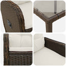 vidaXL Kültéri étkező szett 9 db Barna és Krémfehér polirattan