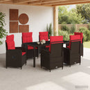 vidaXL Kültéri étkező szett 7 pcs polirattan