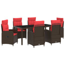 vidaXL Kültéri étkező szett 7 pcs polirattan