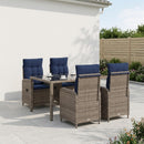 vidaXL Kültéri étkező szett 5 pcs polirattan