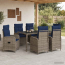 vidaXL Kültéri étkező szett 7 pcs polirattan