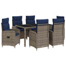 vidaXL Kültéri étkező szett 7 pcs polirattan