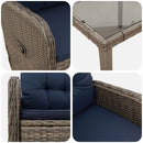 vidaXL Kültéri étkező szett 3 pcs polirattan