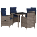 vidaXL Kültéri étkező szett 5 pcs polirattan