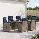 vidaXL Kültéri étkező szett 7 pcs polirattan