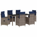 vidaXL Kültéri étkező szett 7 pcs polirattan