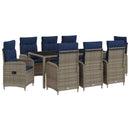 vidaXL Kültéri étkező szett 9 pcs polirattan