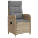 vidaXL Kültéri étkező szett 5 db Beige és Világosszürke polirattan