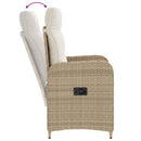 vidaXL Kültéri étkező szett 7 pcs Beige és Krémszínű 150 x 90 x 75 cm
