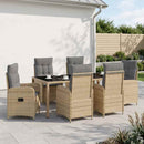 vidaXL Kültéri étkező szett 7 pcs Beige és Világosszürke