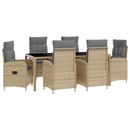 vidaXL Kültéri étkező szett 7 pcs Beige és Világosszürke