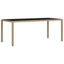 vidaXL Kültéri étkező szett 7 pcs Beige és Krémszínű 190 x 90 x 75 cm