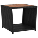 vidaXL Kerti lounge szett 3 db PE rattan és porbevonatos acél