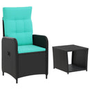 vidaXL Kerti lounge szett 2 db PE rattan és porbevonatos acél