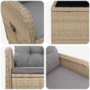 vidaXL Kerti lounge szett 2 db Beige és Világosszürke