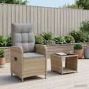 vidaXL Kerti lounge szett 2 db Beige és Világosszürke